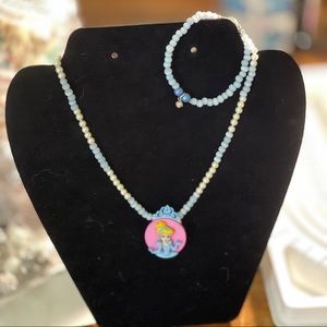 Custom little girl Cinderella necklace & bracelet